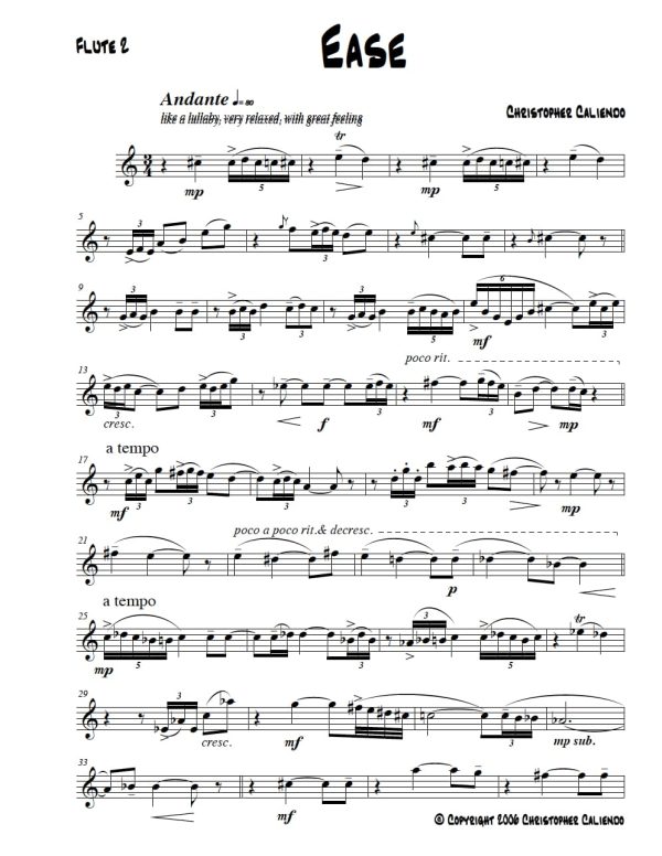 Ease - 4 Flutes | 3 Flutes | Alto | Caliendo World Music Publishing