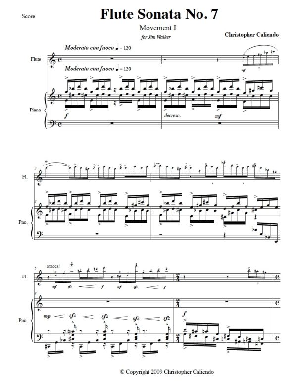 Flute Sonata No. 7 - The Classical Jazz Sonata | Caliendo World Music Publishing