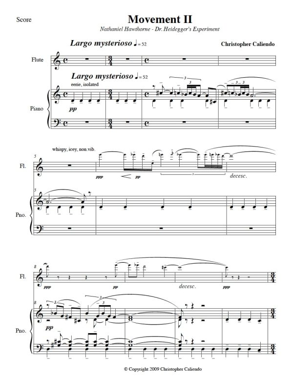 Flute Sonata No. 8 - The Ghost Sonata | Caliendo World Music Publishing