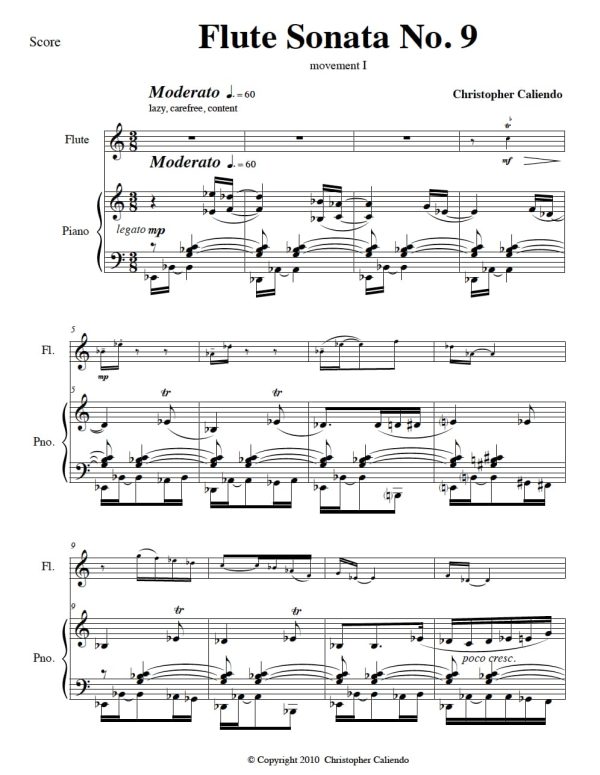 Flute Sonata No. 9 (The Manhattan Sonata)