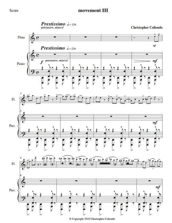 Flute Sonata No. 9 - (The Manhattan Sonata) | Caliendo World Music Publishing