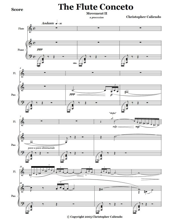 Flute Concerto No. 1 - Flute | Piano | Caliendo World Music Publishing
