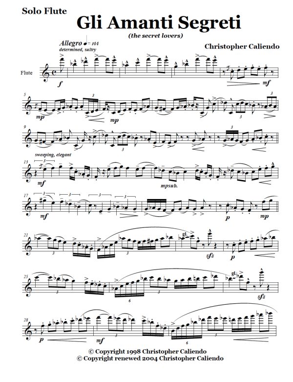Flute Solo Method Book 1 - 5 Solo Flute Tangos | Caliendo World Music Publishing