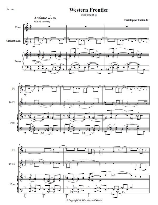 Frederic Remington Suite - Flute | Clarinet | Piano | Caliendo World Music Publishing
