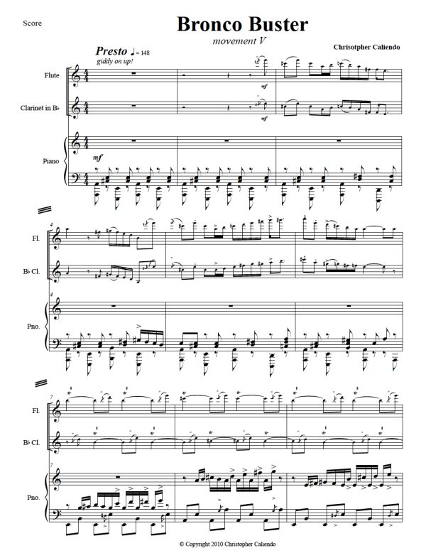 Frederic Remington Suite - Flute | Clarinet | Piano | Caliendo World Music Publishing
