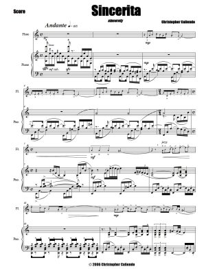 Sincerita' (sincerely) - Flute | Piano