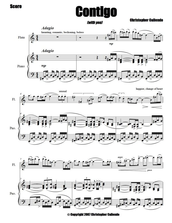 Contigo (With You) - Flute | Piano