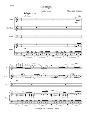Contigo (with you) - Flute | Piano | Cello