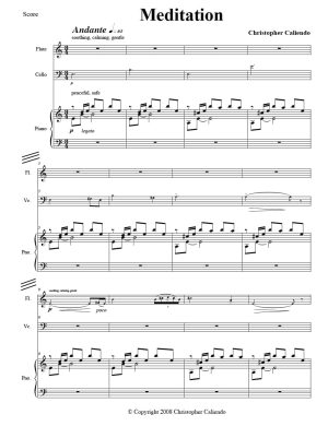 Meditazione (meditation) - Flute | Piano | Cello