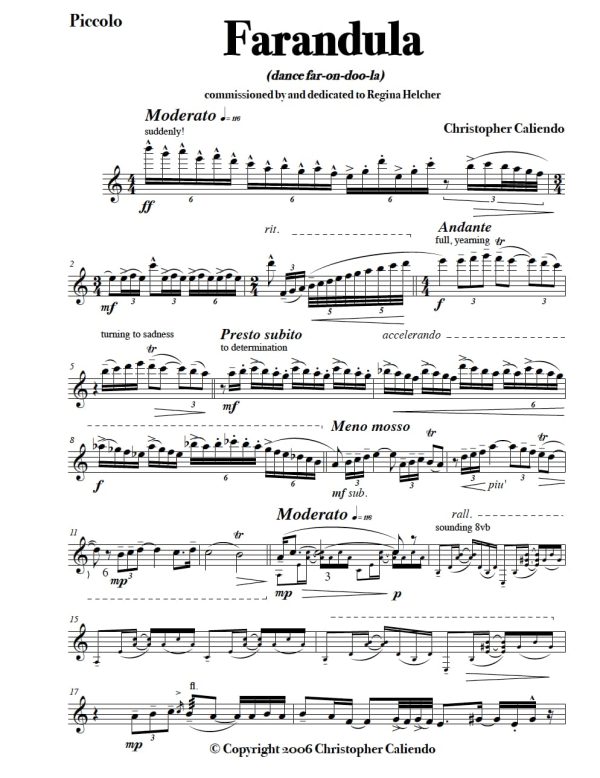 Farandula (To Dance) - Piccolo | Guitar | Cello | Caliendo World Music Publishing