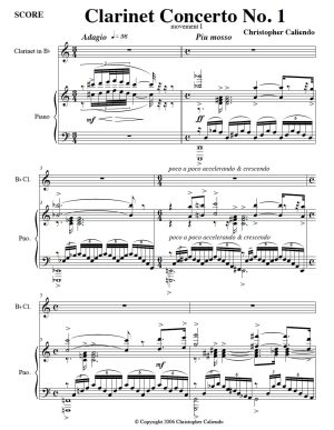 Clarinet Concerto No. 1 - Clarinet | Piano