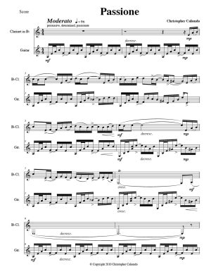 Passione (passion) - Clarinet | Guitar