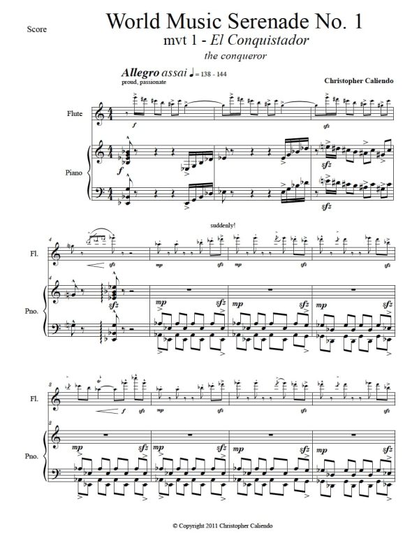 World Music Serenade No. 1 - Flute | Piano