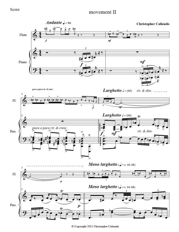 Flute Sonata No. 12 - The Russian Sonata | Caliendo World Music Publishing