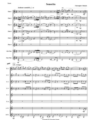Senorita Flute Choir - 6 Flutes | Alto | Bass