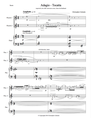 Adagio-Toccata - 2 Piccolos | Piano