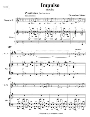 Impulso (impulse) - Clarinet | Piano