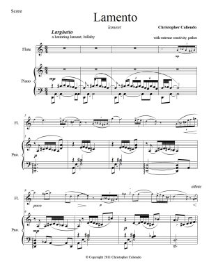 Lamento (lament) - Flute | Piano
