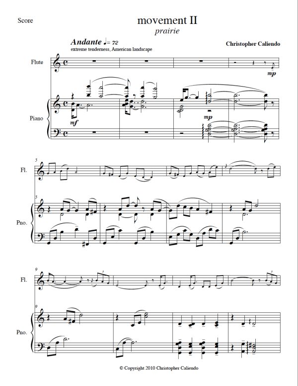 Flute Sonata No. 11 - (The Western Sonata) | Caliendo World Music Publishing