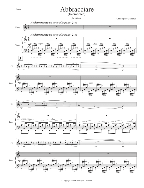 Abbracciare (To Embrace) - Flute | Piano