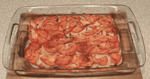 Potatoes Baked with Tomatoes