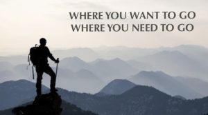 Where you want to go Where you need to go