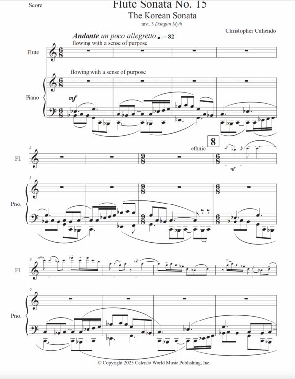Flute Sonata No. 15 (The Korean Sonata) | Caliendo World Music Publishing