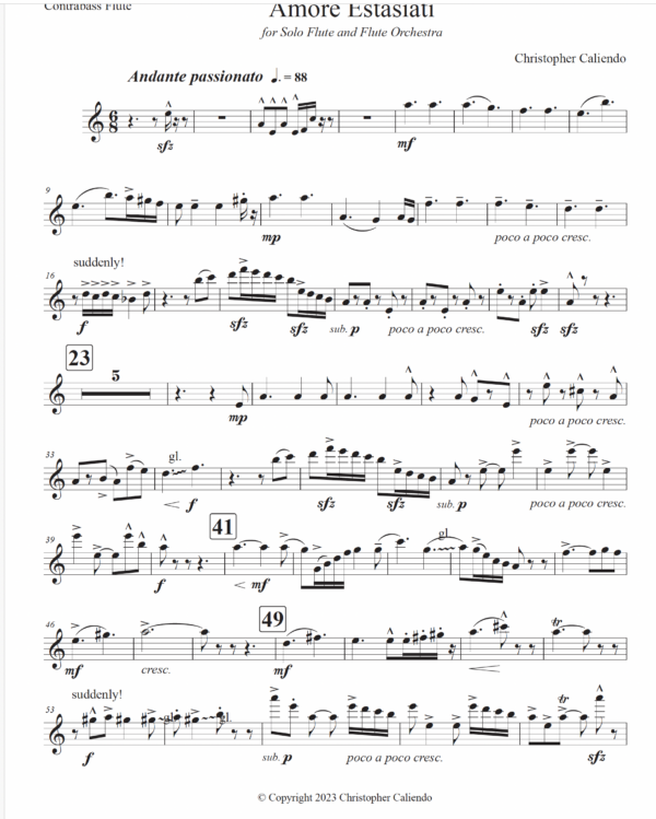 Amore Estasiati - Flute Soloist | Flute Orchestra - (Enraptured Love) | Caliendo World Music Publishing