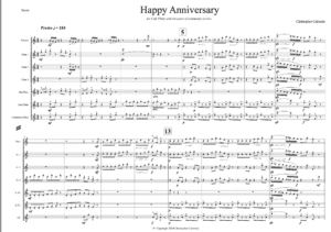 Happy Anniversary | Alto Flute | Bass Flute | Contra Bass Flute | 3 Flutes | Piccolo